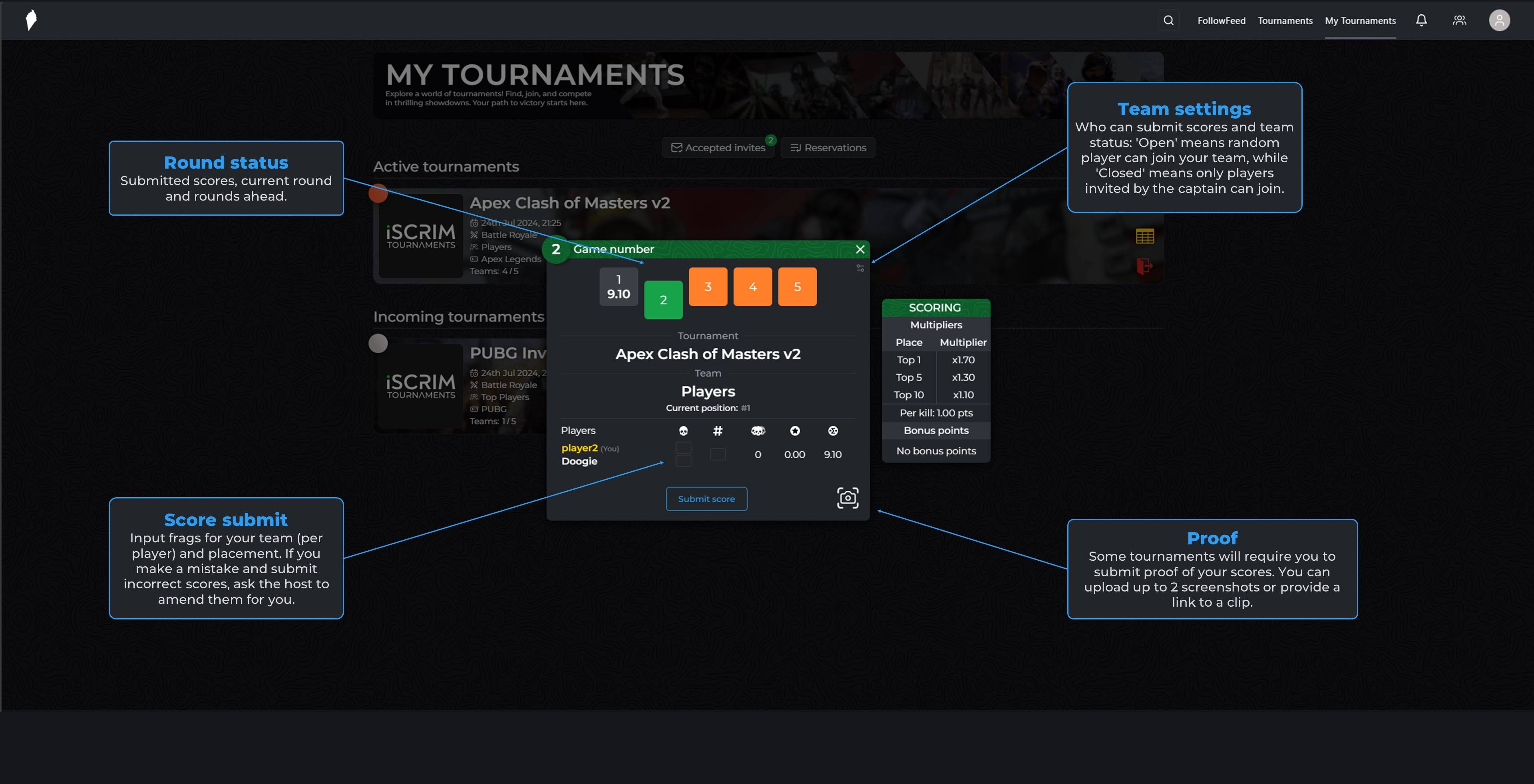 Battle Royale / Free For All score submit